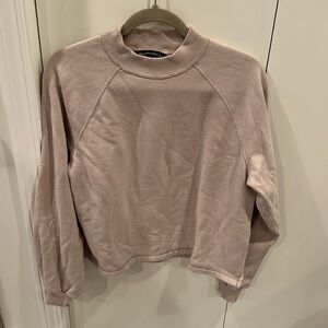 Abercrombie Mock Neck Sweatshirt | Beige | size Large